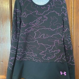 Under Armour Black Sweatshirt with Purple Pattern